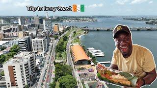 A Road Trip from Ghana  to Ivory Coast !! Eating authentic Ivorian Traditional food