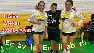  ECUAVOLEY DE INFARTO EN ELIZABETH, NJGina-Tekas-Gaby Vivas} VS Trio De Johny|  Partido Completo