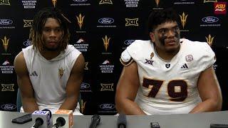 Keith Abney and Leif Fautanu following ASU's 24-14 road loss at Cincinnati (10/19/2024)