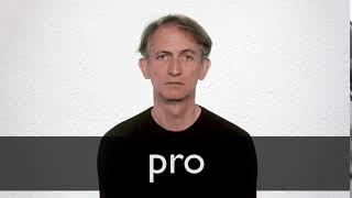 How to pronounce PRO in British English