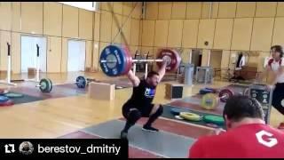 160kg/352lbs Slow pull snatch - Dmitry Berestov - Olympic Weightlifting