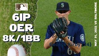 George Kirby (24) first career win | May 31, 2022 | MLB highlights