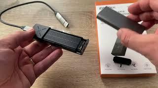 iDsonix M.2 NVMe SATA SSD Gehäuse Adapter[Werkzeugfrei][Aluminium], SSD zu USB Unboxing & Anleitung