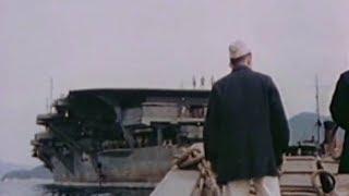 Carrier Katsuragi and cruiser Yakumo transport troops back to Japan