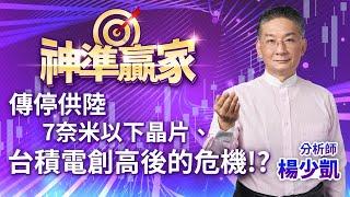 傳停供陸7奈米以下晶片、台積電創高後的危機！？｜20241111｜楊少凱 分析師｜神準贏家