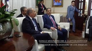 Presidente Danilo Medina recibe en el Palacio Nacional a Clayton Kershaw