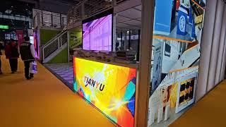 Tianyu led screen display double deck exhibition booth#shanghai  exhibit#tradeshowbooth