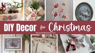 DIY Christmas Projects Using Transfers and Decoupage Paper