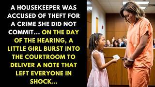 A HOUSEKEEPER WAS ACCUSED OF THEFT FOR A CRIME SHE DID NOT COMMIT... ON THE DAY OF THE HEARING...