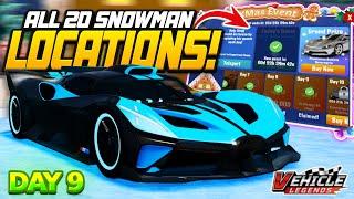 All 20 Snowmen Locations in Vehicle Legends! (Christmas Event Day 9)