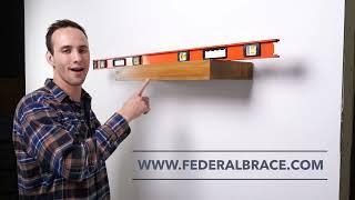 Federal Brace 24'' W Natural Teak Floating Shelf System "How to Install" by KitchenSource.com