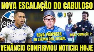 VENÃNCIO CONFIRMOU! MARLON DE SAÍDA? NOVA ESCALAÇÃO DO CRUZEIRO! ULTIMAS NOTICIAS DO CRUZEIRO HOJE