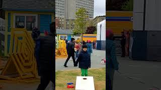 Epic Cornhole Showdown! QuestBoy vs Dad – Who Will Win?  #CornholeChallenge #FamilyFun