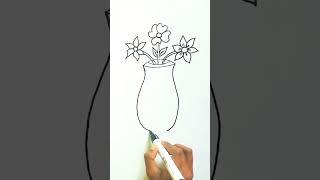 How to draw a Flower Pot| Flower Pot Drawing| Easy Drawing| #shorts