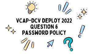 VCAP DCV Deploy Q6: This is what you need to know