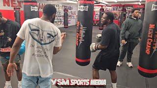 Greg Hackett & Jaron Ennis Trade Tips after Sparring