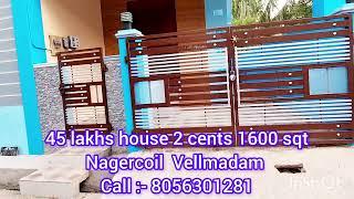 Sold out 45 lakhs budget house for sales near Vellmadam indian properties Nagercoil :- 8056301281