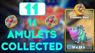 Collected 11 amulets in "TREASURE HUNT" Event.|Dragon Mania legends