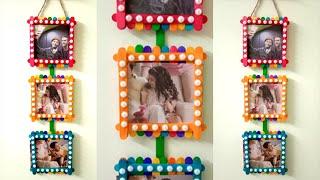 photo frame with icecream sticks || wall hanging photo frame with popsicle