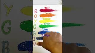 Rainbow colours|| Learn 7 colours of Rainbow || #shorts #art #treanding #viral #satisfying