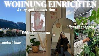 MOVING DIARY EP. 6 & cozy spät Sommer Vlog // Pflanzen shoppen, Wohnung umstellen, Bilder,safe space