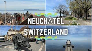 Hidden Place in Switzerland  Neuchâtel - Walking Tour 4K HDR