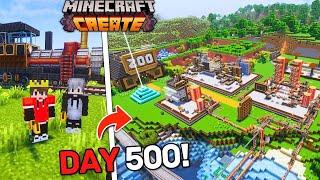 We Survive 500 Days in Minecraft Create Mod (Hindi)