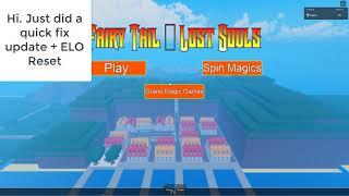 (CODE) Fairy Tail : Lost Souls ELO Reset