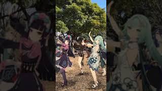 【新春の百花台公園 無罪 4/4】楽しく遊ぶ人々の平和  原神のファルザンたち美少女軍団が「美少女無罪パイレーツ」【原神 AR ダンス】