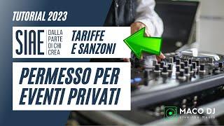 SIAE 2023: Permesso per feste private e matrimonio | Tariffe e sanzioni