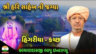 સદ્ ગુરૂ શ્રી હરિસાહેબ આશ્રમ - હિંગરીયા કચ્છ || કલ્યાણદાસજી બાપુ ઇન્ટરવ્યૂ - hingariya kutch