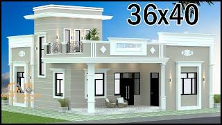 36x40 East Facing House Design With Vastu, Classic House Design, 4 Room House Design, Gopal Architec