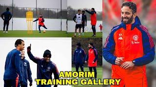 Ruben Amorim First Training Gallery At Carrington! Mainoo And Leny Yoro All Involved.