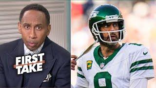 FIRST TAKE | Stephen A. Smith reacts to Aaron Rodgers says there's "still a lot of season left" Jets