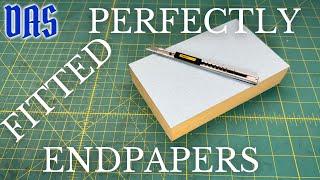 Perfectly Trimmed Tipped-On Endpapers // Adventures in Bookbinding