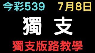 今彩539｜獨支｜少年狼539｜7月8日｜獨支版路教學