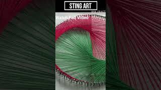 How To Make String Art|Wall Decor Ideas|String Art Circle| Geometric shape String Art. #shorts