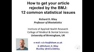 How to get your article rejected by the BMJ: 12 common statistical issues