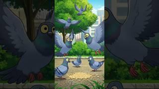 The Intelligent pegions story#ai #cartoon  # stories Hub #moralstory #animation #story