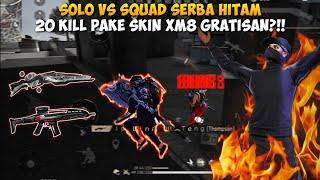 SOLO VS SQUAD FULL HITAM!! 20 KILL JUMPSCOPE PAKE XM8 NO STATISTIK?!!