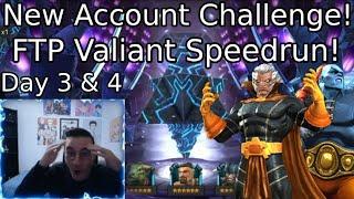 New Account Challenge! FTP Valiant Speedrun Day 3 & 4 Recap! Becoming Cavalier & First 6 Stars! MCOC