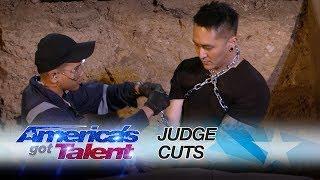 Demian Aditya: Escape Artist Attempts Deadly Performance - America's Got Talent 2017