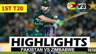 PAKISTAN VS ZIMBABWE 1ST T20 MATCH HIGHLIGHTS 2024/ PAK VS ZIM TODAY MATCH