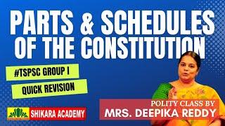 TSPSC | POLITY | PARTS OF THE CONSTITUTION | MRS DEEPIKA REDDY | SHIKARA ACADEMY