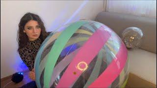 ASMR | Playing With a Giant Beachball | Deflating and Spit Painting on inflatables |