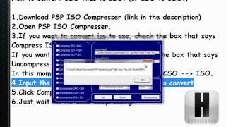 How to Convert ISO TO CSO/CSO TO ISO [FULL HD]