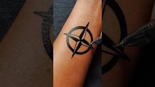 NATO Logo Temporary Tattoo on Wrist | l Pen Art".........#tattoo #tattoodesign #art #nato #shorts