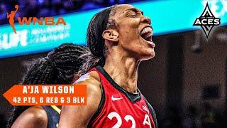 HIGHLIGHTS from A'ja Wilson's 42-point performances vs. the Wings  | WNBA on ESPN