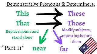 English - Demonstrative Pronouns & Determiners Explained