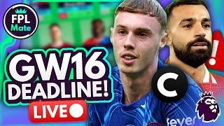 FPL GW16 DEADLINE STREAM ⏰ TEAM NEWS & LEAKS!  | Gameweek 16 Fantasy Premier League 24/25